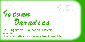 istvan daradics business card
