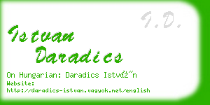 istvan daradics business card